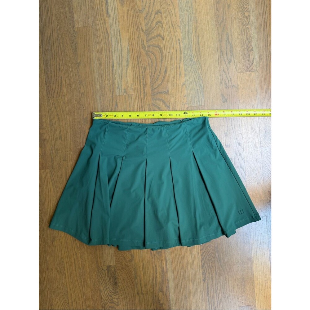 Wilson Classic Pleated Tennis Skirt Field Green sz Large High Rise Lined Active - Picture 4 of 15